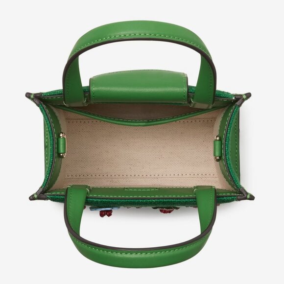 NEW Kate Spade New York Manhattan Floral Appliqué Chenille Mini Tote Crossbody - Picture 6 of 7